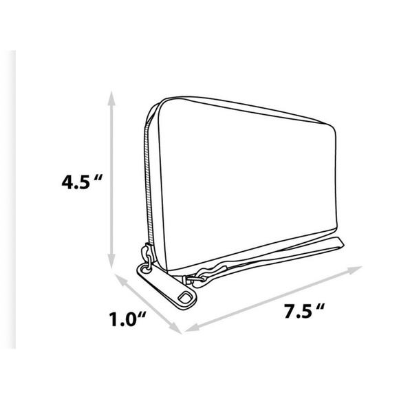 ⭐️Disney Buckle down  Wallet,Rectangle Zip Around,Signature D Logo, Black - Picture 5 of 11